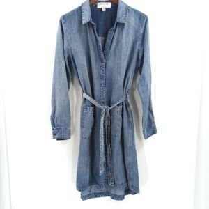 Anthropologie Cloth and Stone Tencel Chambray Shirt Dress
